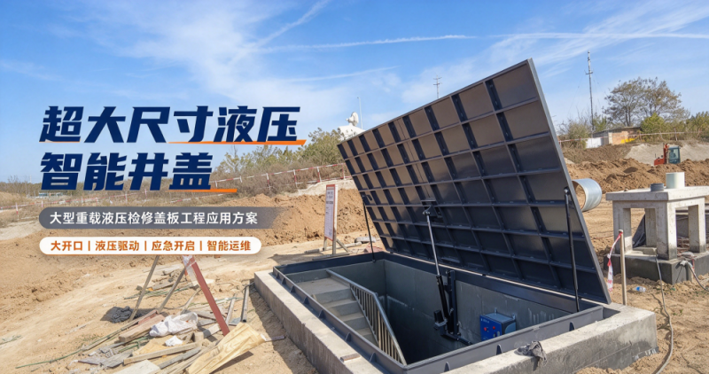 超大尺寸液压智能井盖｜大型重载液压检修盖板工程应用方案